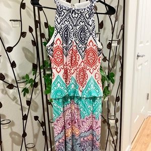 London Style Halter Paisley Dress